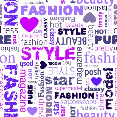 Behang Mode typografie