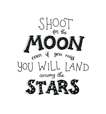 Poster Inspirerende belettering illustratie