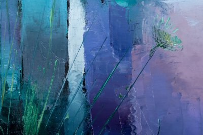 Fotobehang Abstractie die olieverfschilderij imiteert