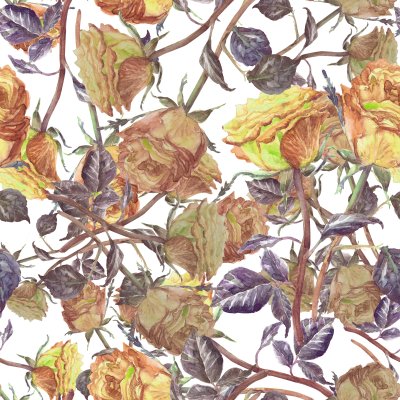 Behang Rozen naadloos patroon.