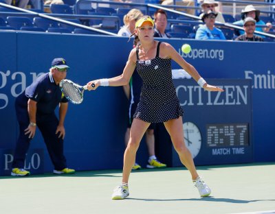 Fotobehang Tenniswedstrijd van Agnieszka Radwanska