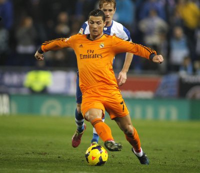 Fotobehang Ronaldo in de kleuren van Real Madrid