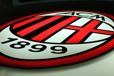 Fotobehang Logo van de voetbalclub AC Milan
