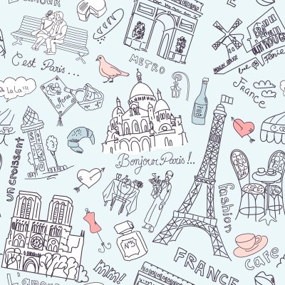 Behang Herinneringen aan Parijs