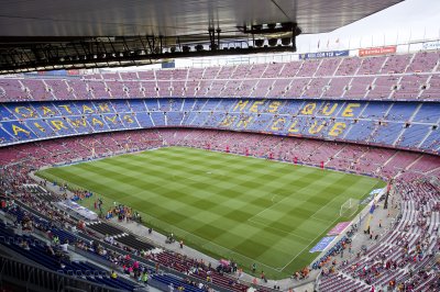 Fotobehang Camp Nou-stadion voor de wedstrijd