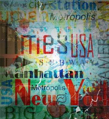 Fotobehang Retro vintage typografie