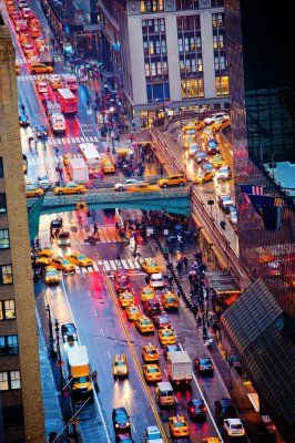 Fotobehang Spitsuur op 42nd Street in New York City