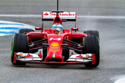 Fotobehang Formule 1 racende auto