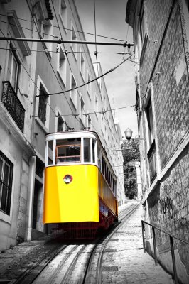 Fotobehang Kabelbaan (Elevador do Lavra) in Lissabon, Portugal