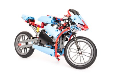 Sticker Een offroad-motorfiets gemaakt van LEGO Technic-stenen