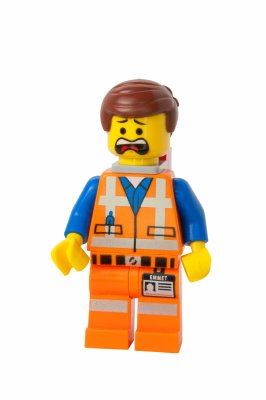 Sticker Emmet filmheld LEGO figuur