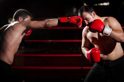 Fotobehang Boksen 3D gevecht