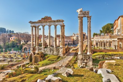Fotobehang Ruïnes van het oude Colosseum in Rome
