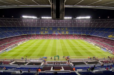 Fotobehang Leeg stadion voor de wedstrijd