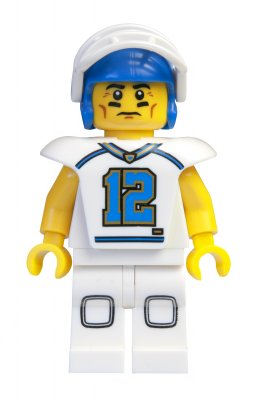 Sticker LEGO figuur van een American football speler