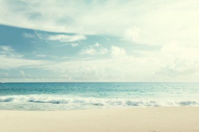 Fotobehang Helder zicht op het strand