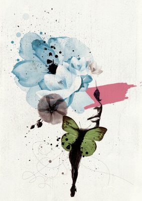 Fotobehang Girly abstract portret