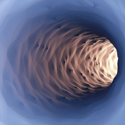 Fotobehang Abstracte tunnel met lichten