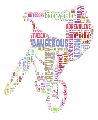 Fotobehang BMX-fiets met opschrift