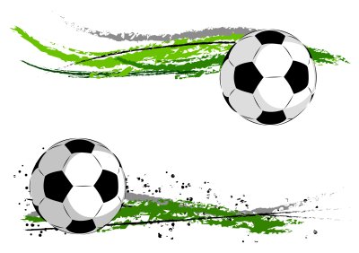 Fotobehang Ballen op de grasmat