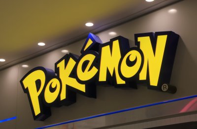 Sticker Pokemon-merklogo opgeschorte advertentie-inscriptie
