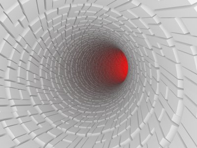 Fotobehang Heldere geometrische tunnel