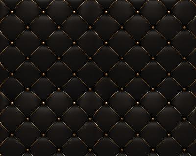 Fotobehang Zwarte gewatteerde textuur met goud