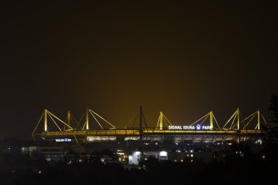 Fotobehang Westfalen stadion bij nacht
