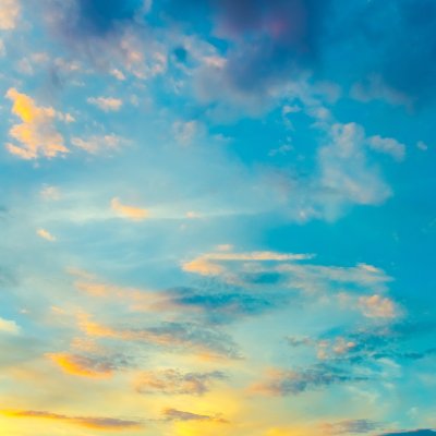 Fotobehang Kleurrijke lucht met wolken