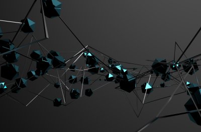 Fotobehang Dynamische ruimtelijke abstractie