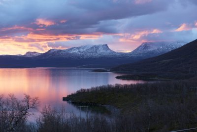 Fotobehang Zonsondergang in Zweden
