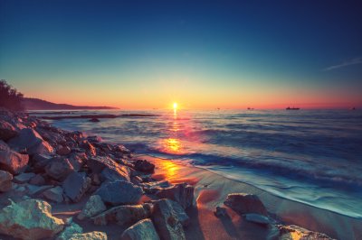 Fotobehang Lucht boven de oceaan