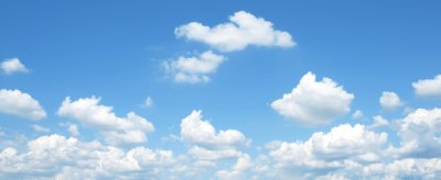 Fotobehang Lucht en witte wolken