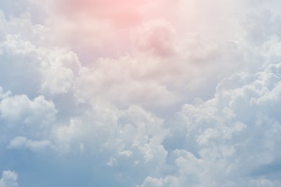 Fotobehang Delicaat patroon van wolken