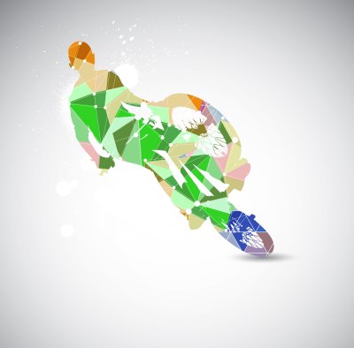 Fotobehang Abstractie met fiets