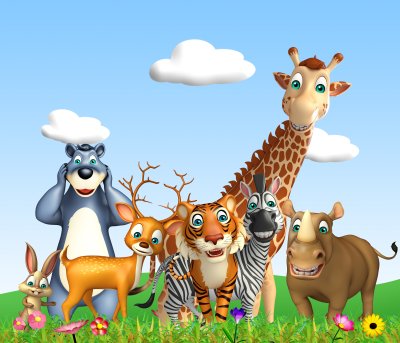 Fotobehang Sprookjesdieren in 3D