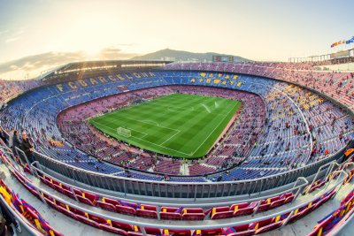 Fotobehang Voetbalstadion Camp Nou in Barcelona