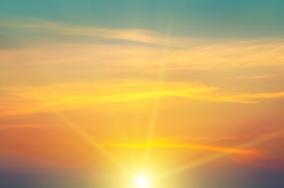 Fotobehang Kleurrijke zonsopgang